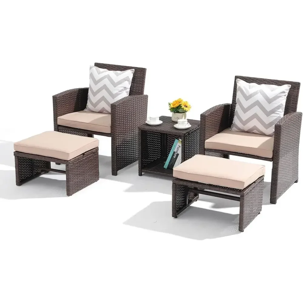 Outdoor Furniture Metal Chairs - 5 Parçalı Dış Mekan Veranda Mobilya