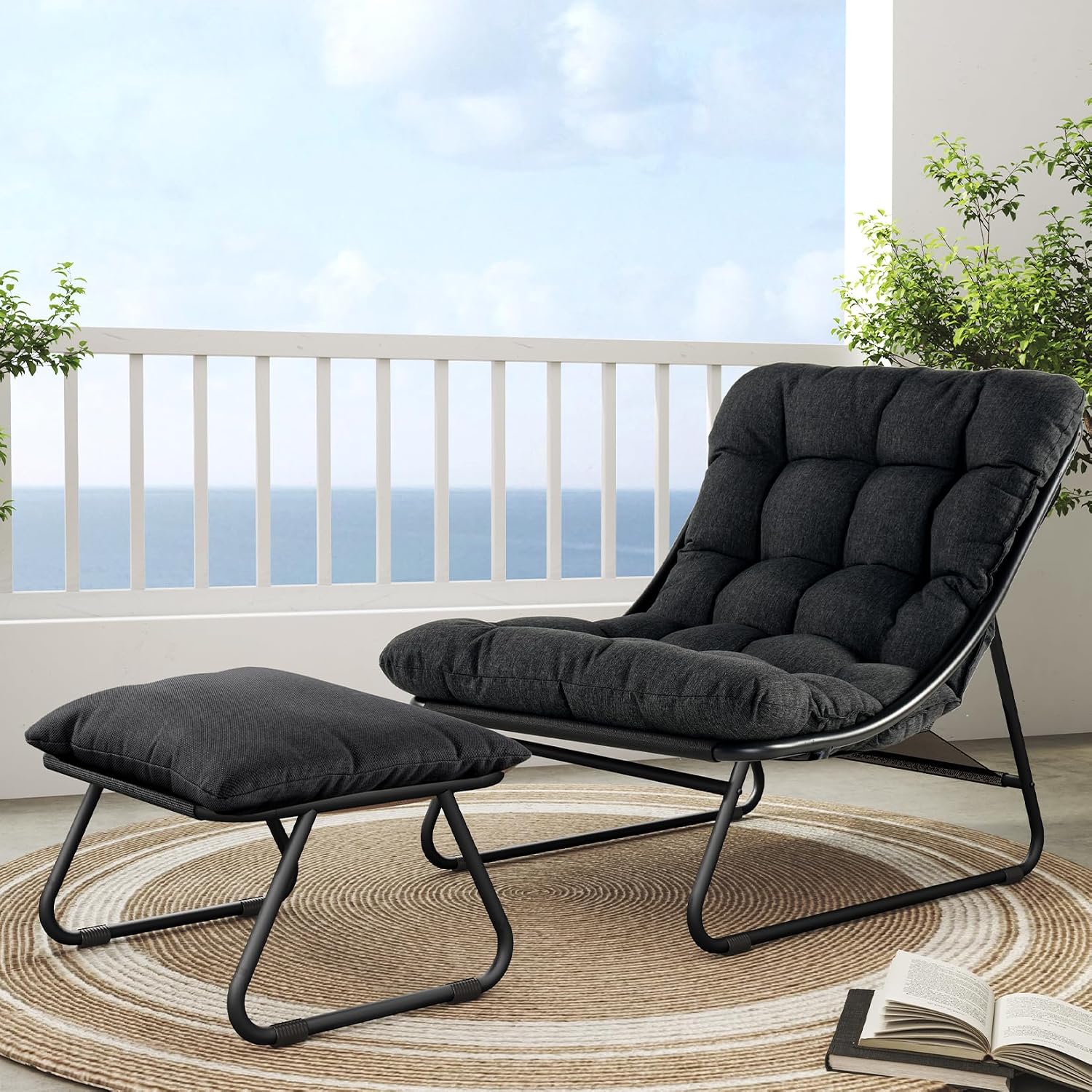 Outdoor Furniture Metal Chairs - Ayak Dayama Yerli ve Minderli Dış