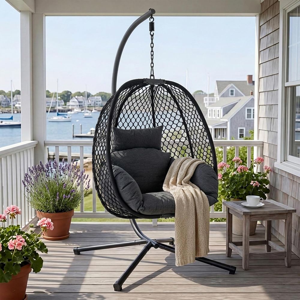 Outdoor Furniture Egg Chair - Ayaklı Dış Mekan Yumurta Koltuğu, 400lbs