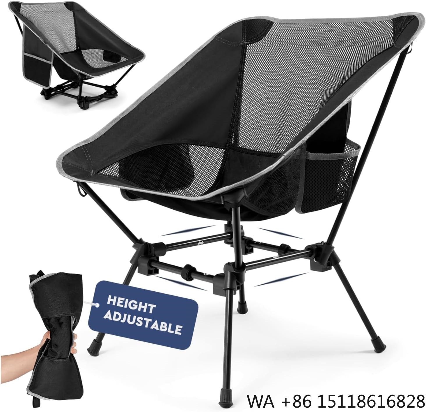 Outdoor Furniture Recliner Set - Hafif Kamp Sandalyesi, Yetişkinler İçin Kamp