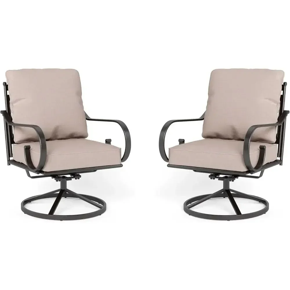 Outdoor Furniture Metal Chairs - Büyük, Yüksek Sırtlı, Metal, Dış Mekan