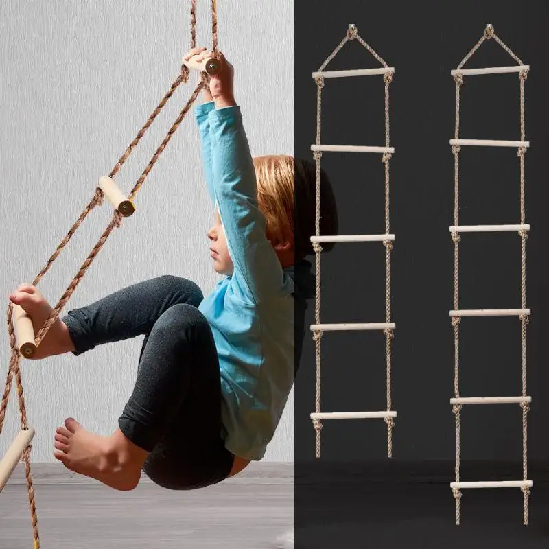 Garden Swing Chair - Çocuklar ahşap merdiven açık aktivite güvenli