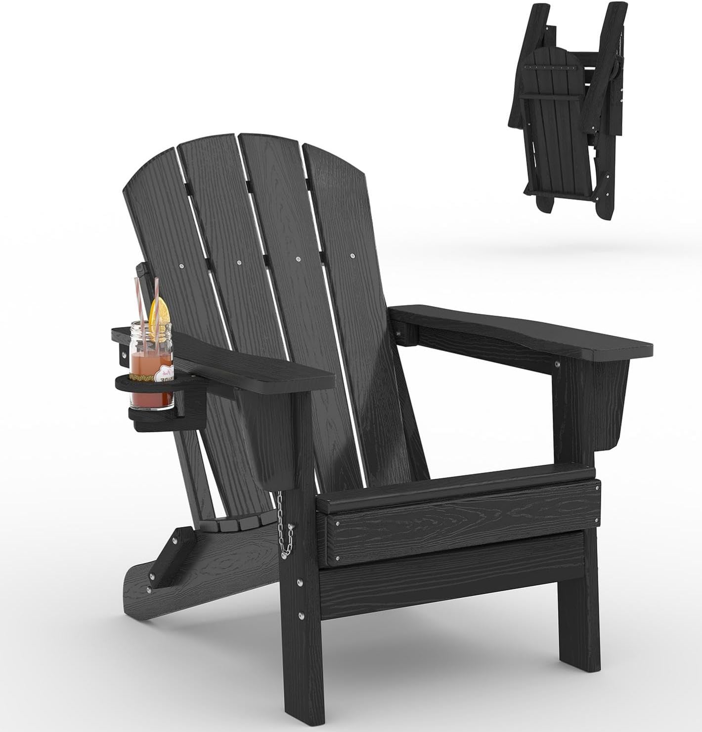 Outdoor Furniture With Fire Pit - Katlanabilir Adirondack Sandalye HDPE Plastik Dış
