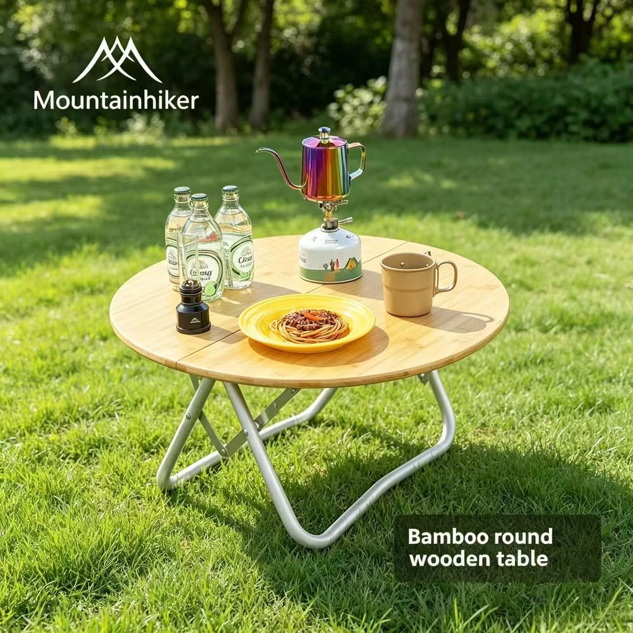 Outdoor Furniture Australia - MOUNTAINHIKER Taşınabilir Kamp Masası Yuvarlak Katlanır