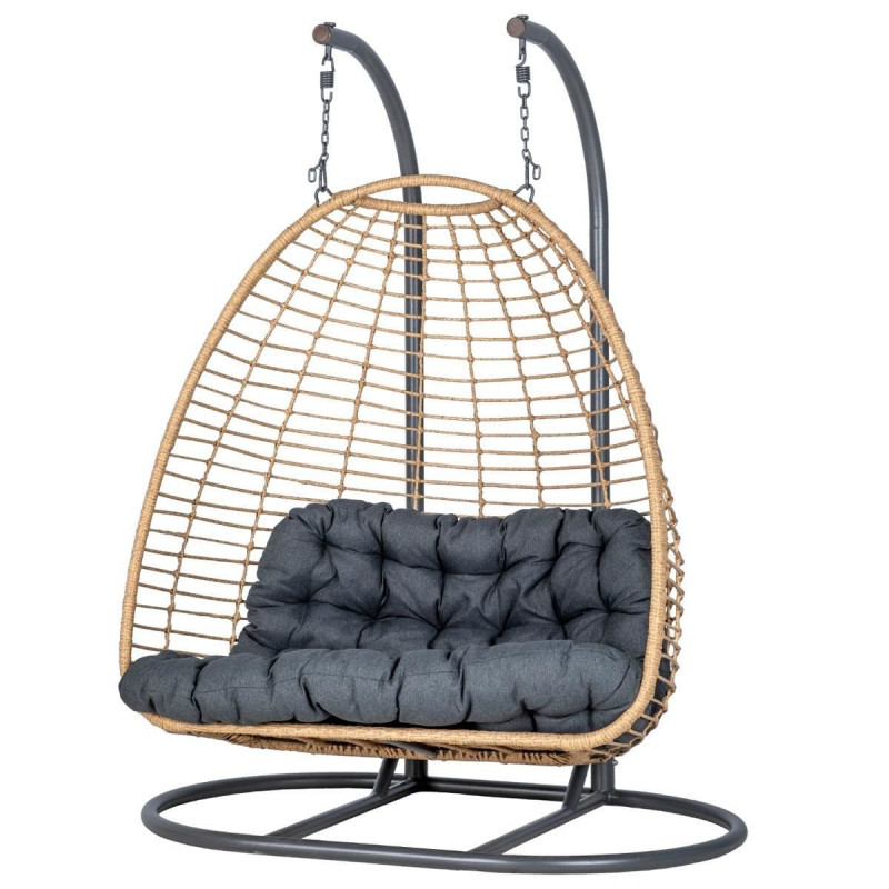 Outdoor Furniture Egg Chair - Lüks 2 Kişilik Asma Sandalyeler Hasır