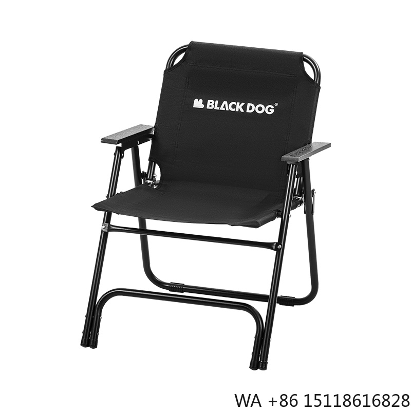 Outdoor Furniture Recliner Set - Siyah Köpek Açık Hava Kamp Sandalyesi
