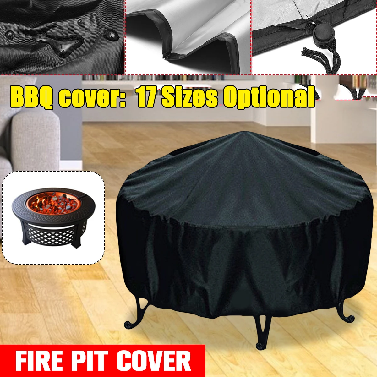 Outdoor Furniture With Fire Pit - Su geçirmez Veranda Ateş Çukuru Kapağı