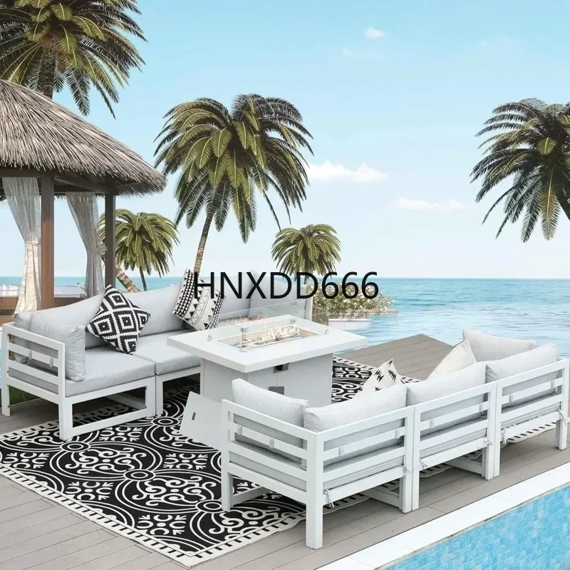 7 Parçalı Alüminyum Dış Mekan  - Outdoor Furniture With Fire Pit incelemesi ve fiyatı