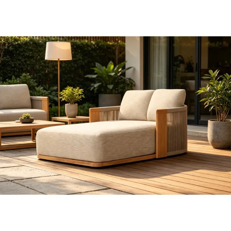 Veranda Tik Ahşap Şezlong Güne - Outdoor Daybed Furniture incelemesi ve fiyatı