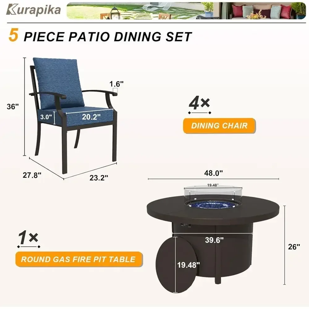 5 Parçalı Dış Mekan Veranda Mo - Outdoor Furniture With Fire Pit incelemesi ve fiyatı