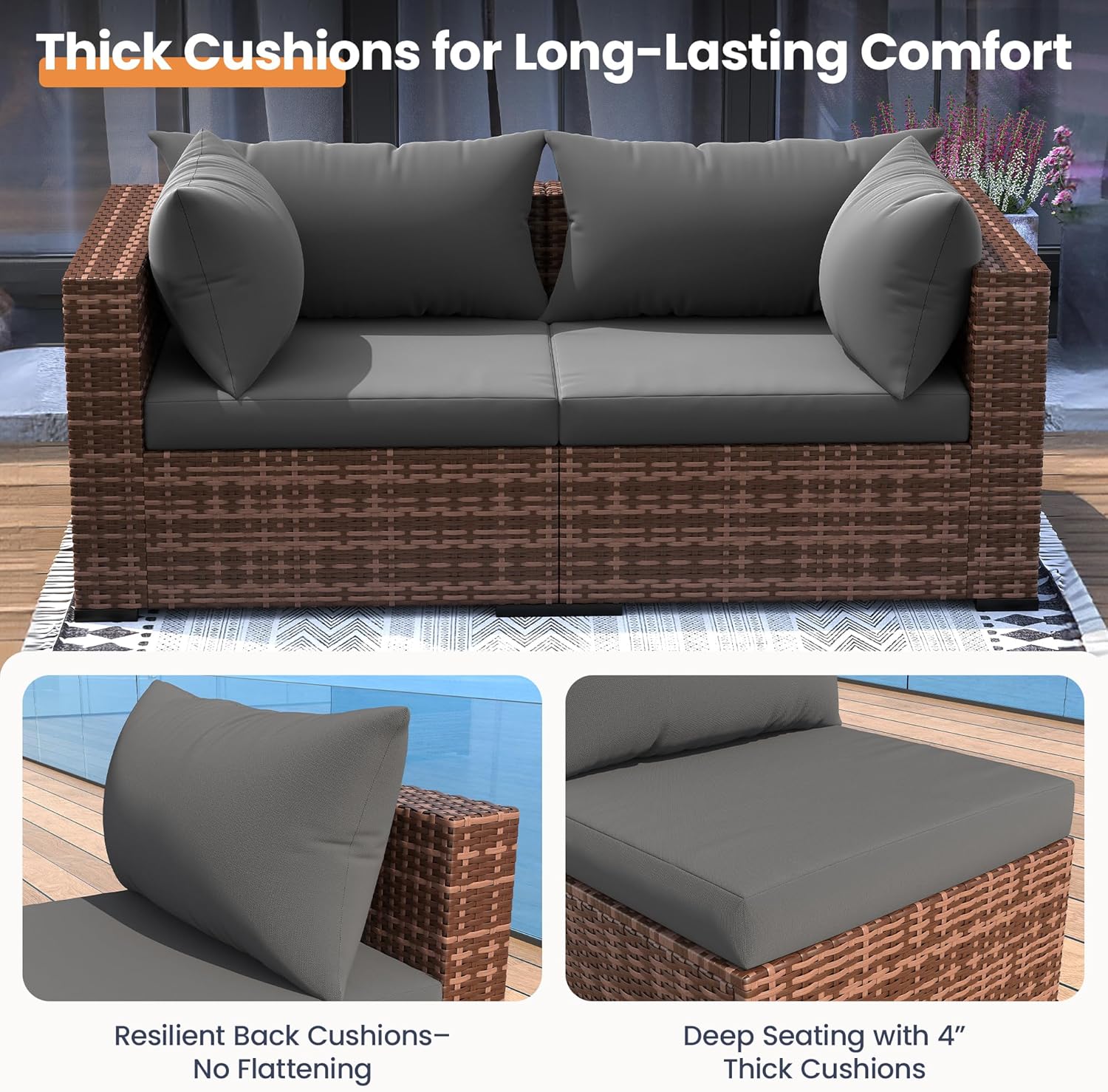 5 Parçalı Açık Hava Köşe Koltu - Outdoor Furniture With Fire Pit incelemesi ve fiyatı