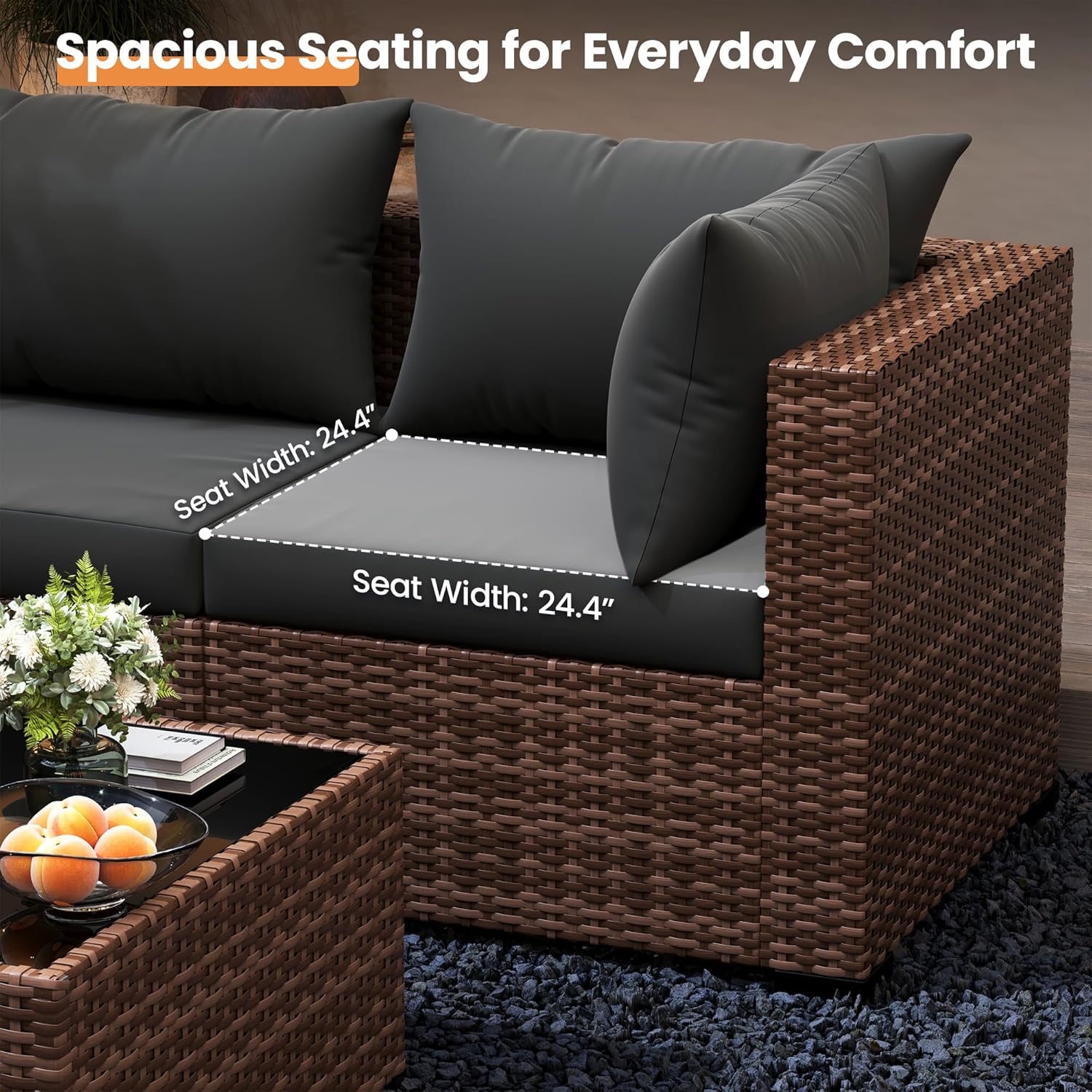 5 Parçalı Açık Hava Köşe Koltu - Outdoor Furniture With Fire Pit incelemesi ve fiyatı