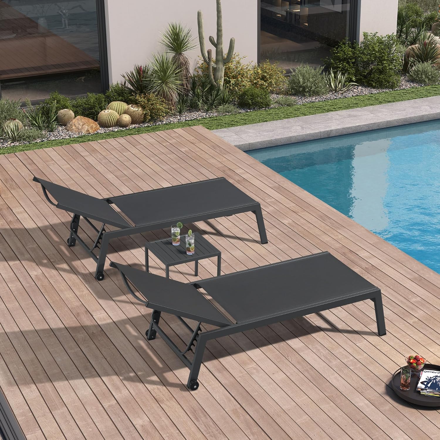 Geniş Veranda Şezlongu 2'li Se - Outdoor Furniture Recliner Set incelemesi ve fiyatı