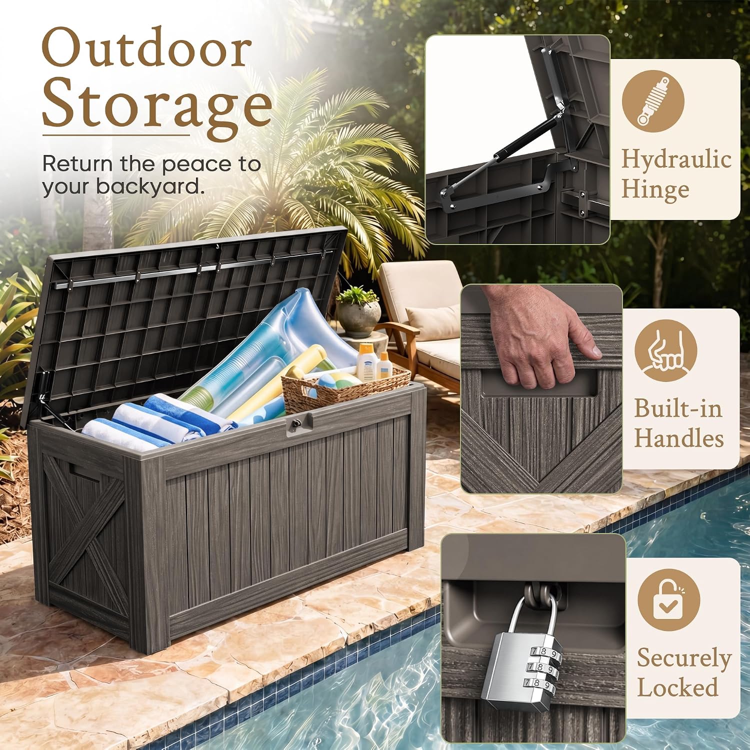 120 Galon Büyük Bahçe Dolabı,  - Outdoor Furniture Cushions incelemesi ve fiyatı