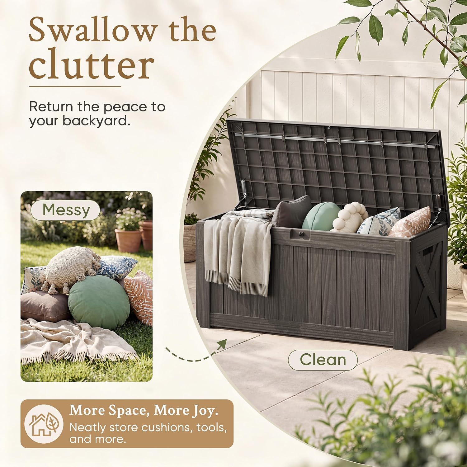 120 Galon Büyük Bahçe Dolabı,  - Outdoor Furniture Cushions incelemesi ve fiyatı