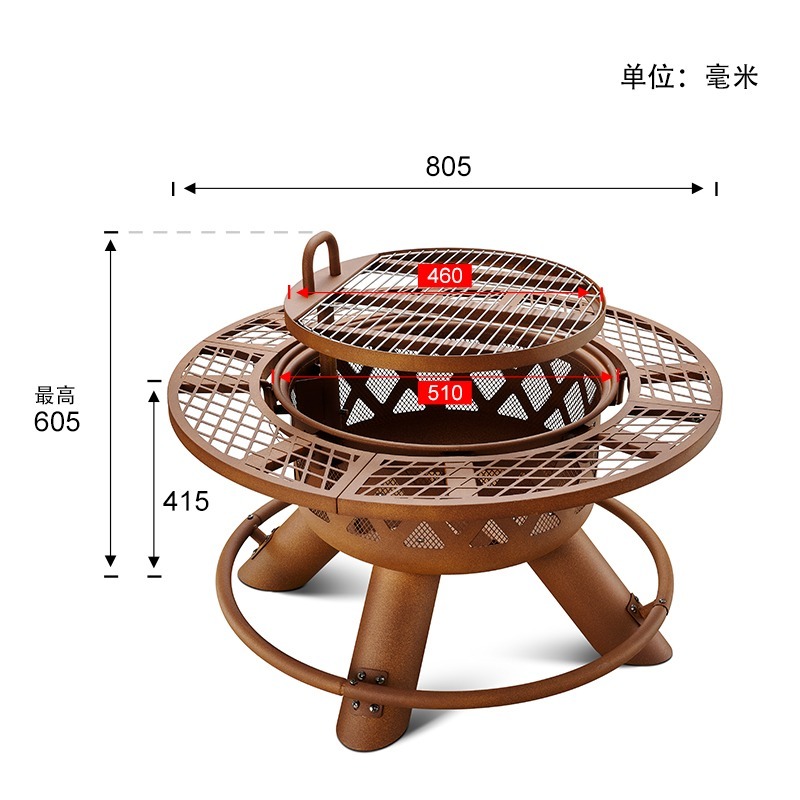 2026 Modern Dış Mekan Çelik Kö - Outdoor Furniture With Fire Pit incelemesi ve fiyatı