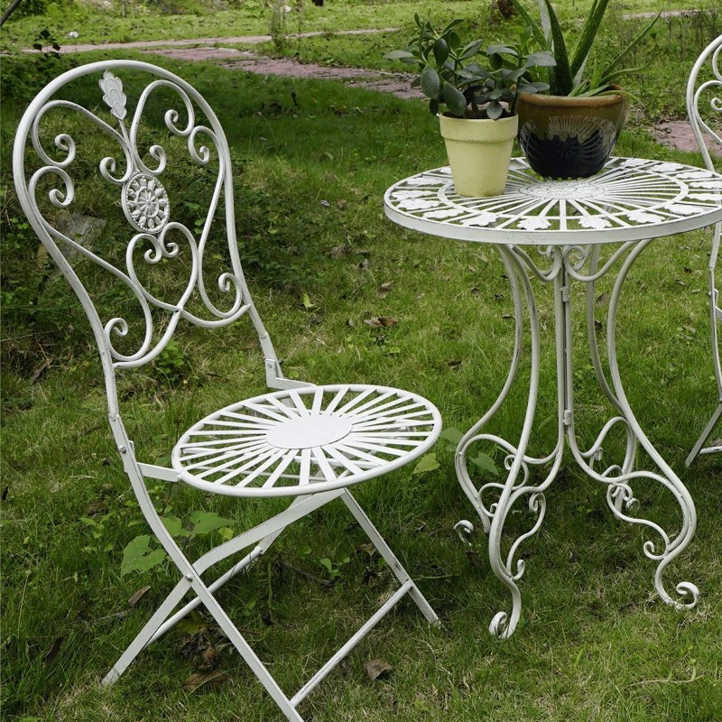 Fransız Vintage Demir Masa ve  - Outdoor Furniture Metal Chairs incelemesi ve fiyatı