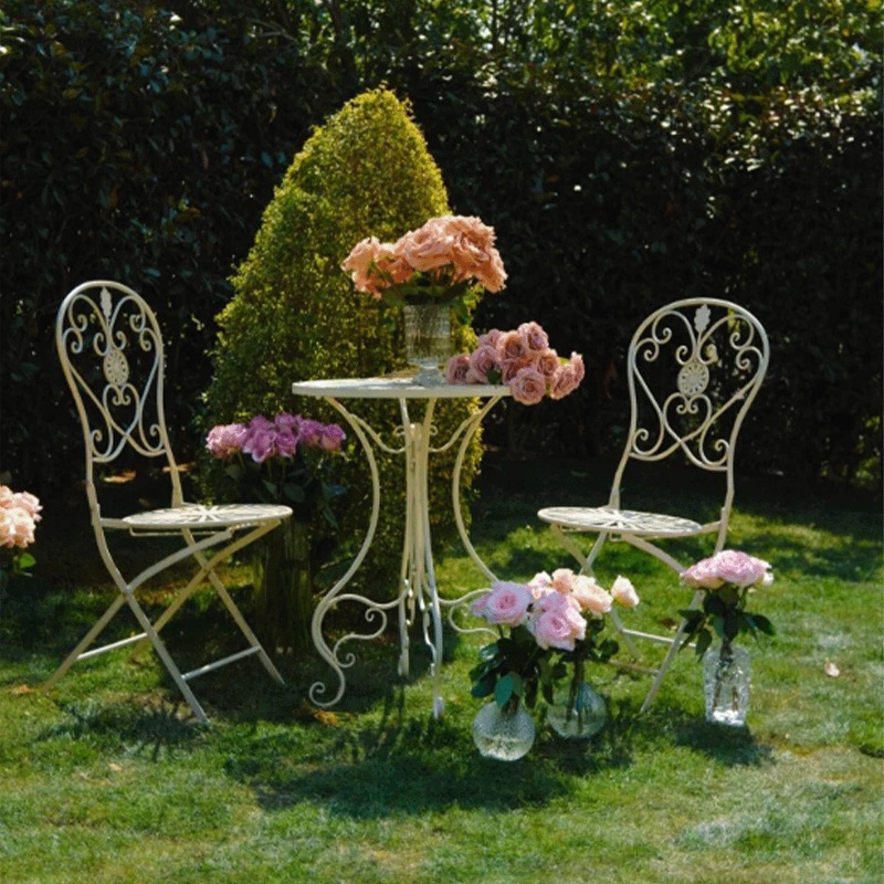 Fransız Vintage Demir Masa ve  - Outdoor Furniture Metal Chairs incelemesi ve fiyatı