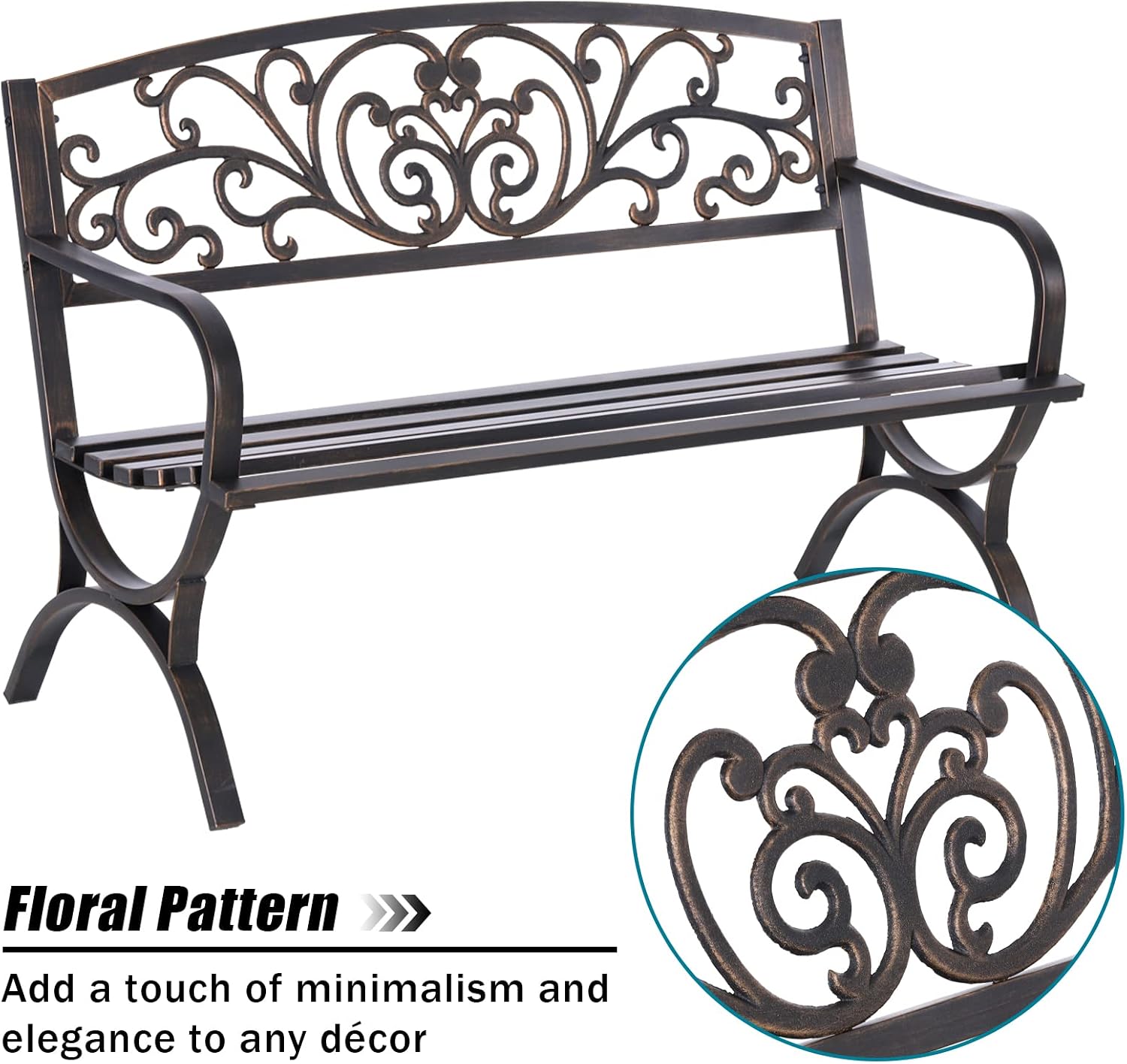 Bronz 50 İnç Dış Mekan Bahçe B - Outdoor Furniture Metal Chairs incelemesi ve fiyatı