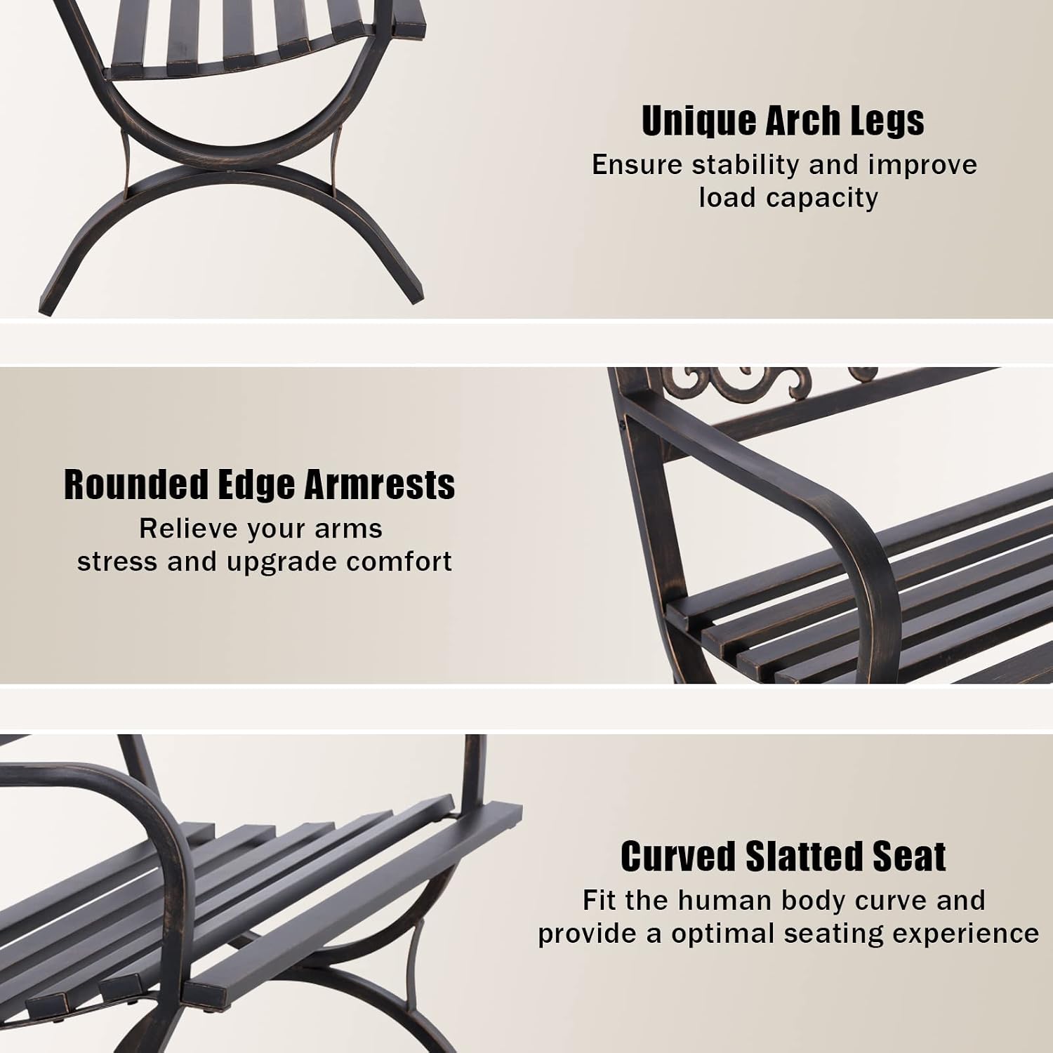 Bronz 50 İnç Dış Mekan Bahçe B - Outdoor Furniture Metal Chairs incelemesi ve fiyatı