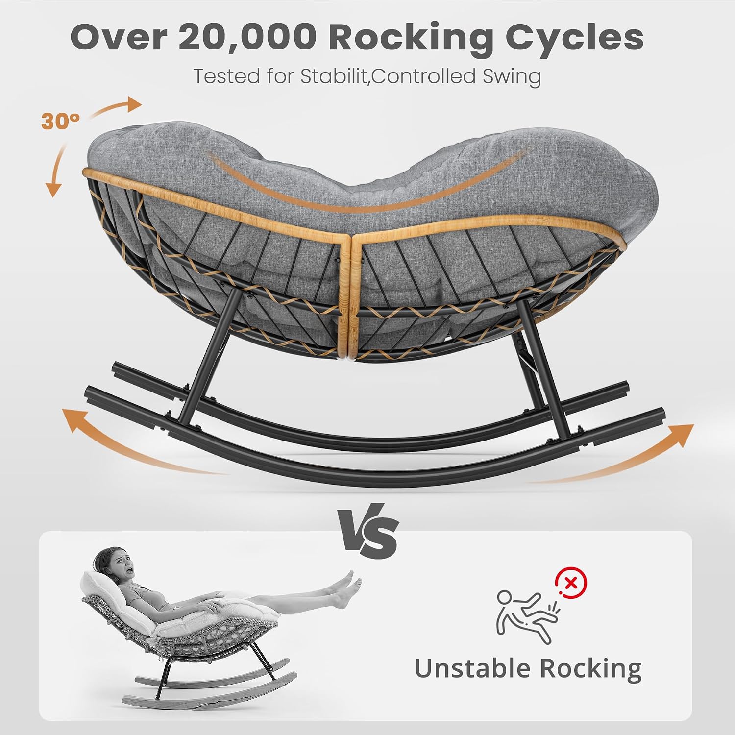 Büyük Boy Papasan Sallanan San - Outdoor Furniture No Cushions incelemesi ve fiyatı