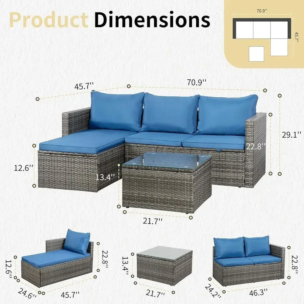 4 Parçalı Açık Hava Hasır Bahç - Outdoor Furniture With Fire Pit incelemesi ve fiyatı