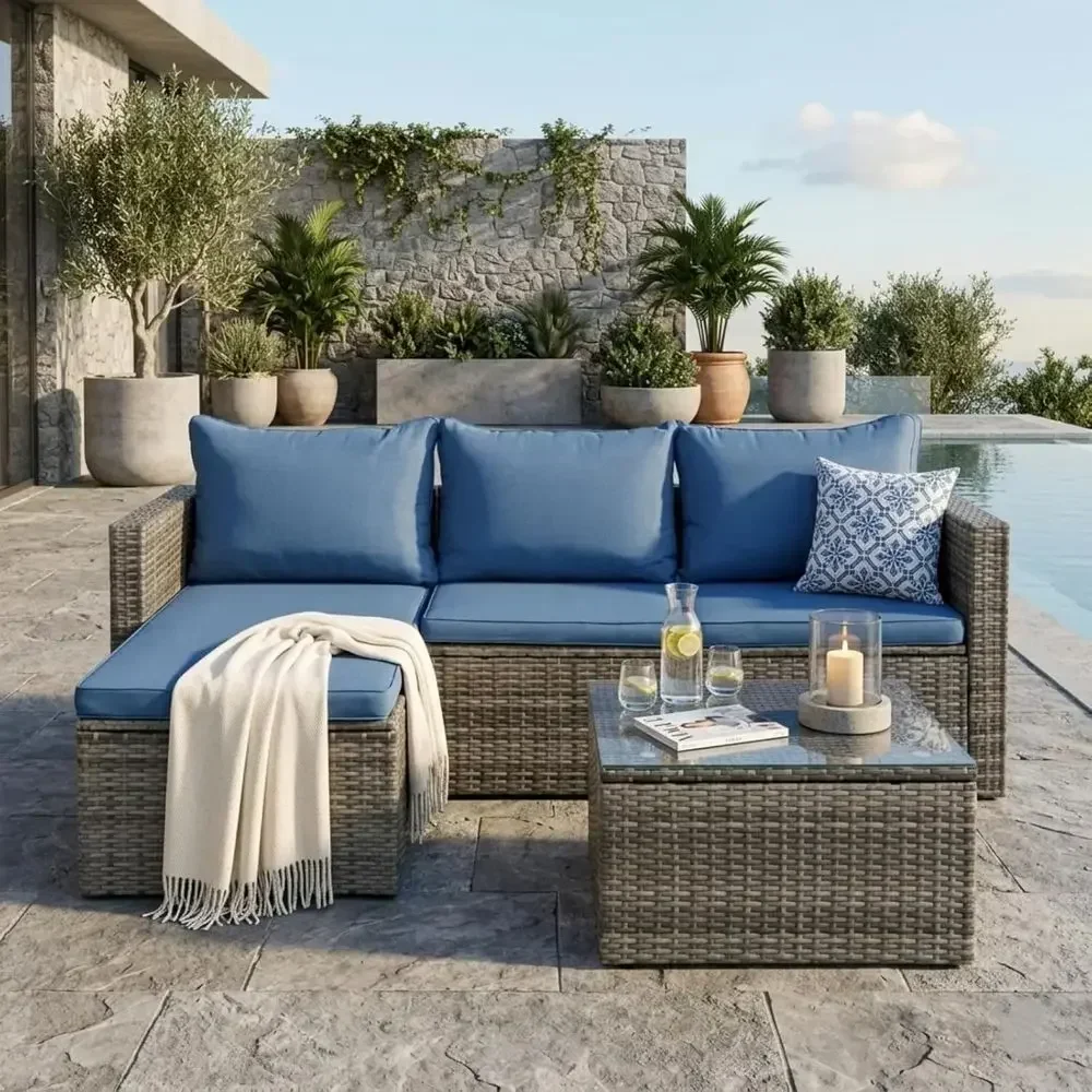 4 Parçalı Açık Hava Hasır Bahç - Outdoor Furniture With Fire Pit incelemesi ve fiyatı